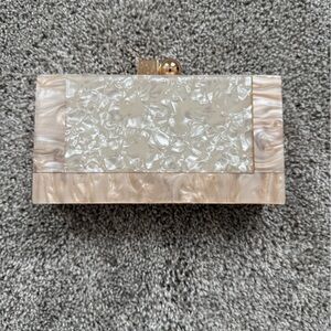 Amazon Cream and Gold Clutch